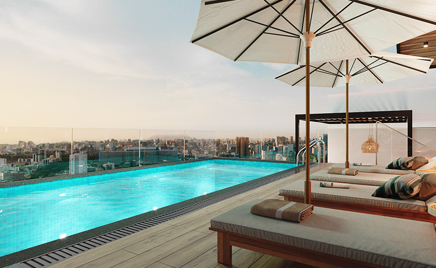 Terraza con Piscina