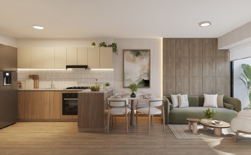 SALA COMEDOR Y COCINA